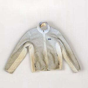 Vintage Patagonia Oatmeal Synchilla Fleece Sherpa Deep Pile Zip Up M